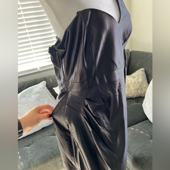 Adrianna Papell Black One Shoulder Dress - Picture 7 of 15